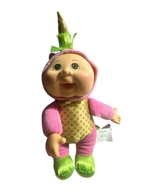 CABBAGE PATCH KIDS CPK Unicorn Cuties Fantasy Friends Pink Dots Green Plush Doll